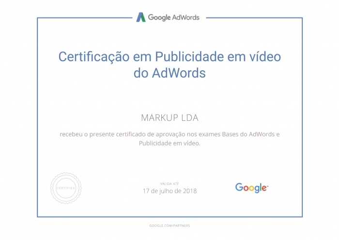 Certificado Google Adwords Video